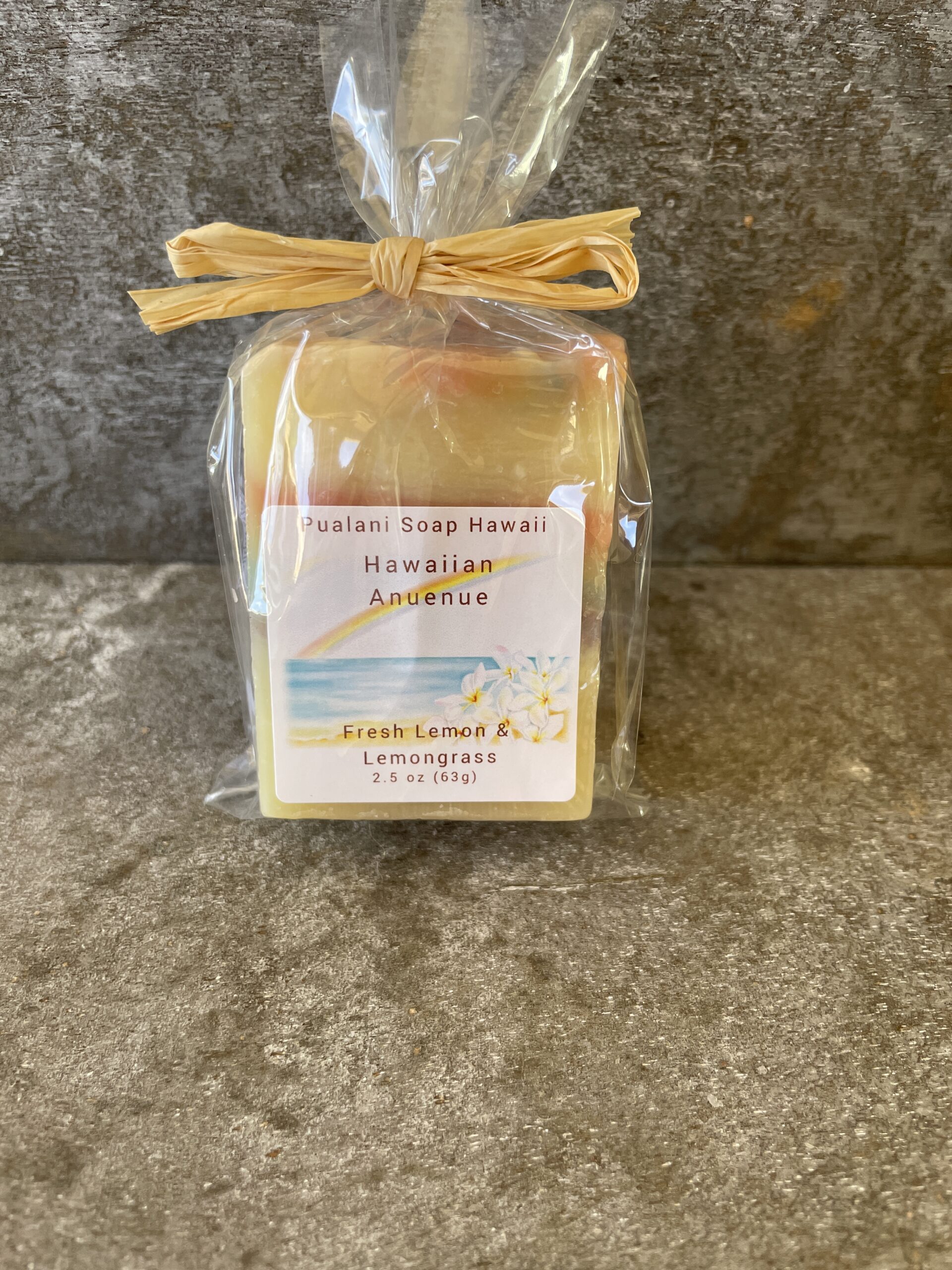 Mini Hawaiian Anuenue (Rainbow) Bar Fresh Lemongrass and Lemon 2oz