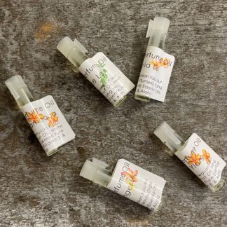 2 Samples Natural Perfume Oil with Pure Essential Oils Hawaiian Kukui Nut and Coconut Oil Base