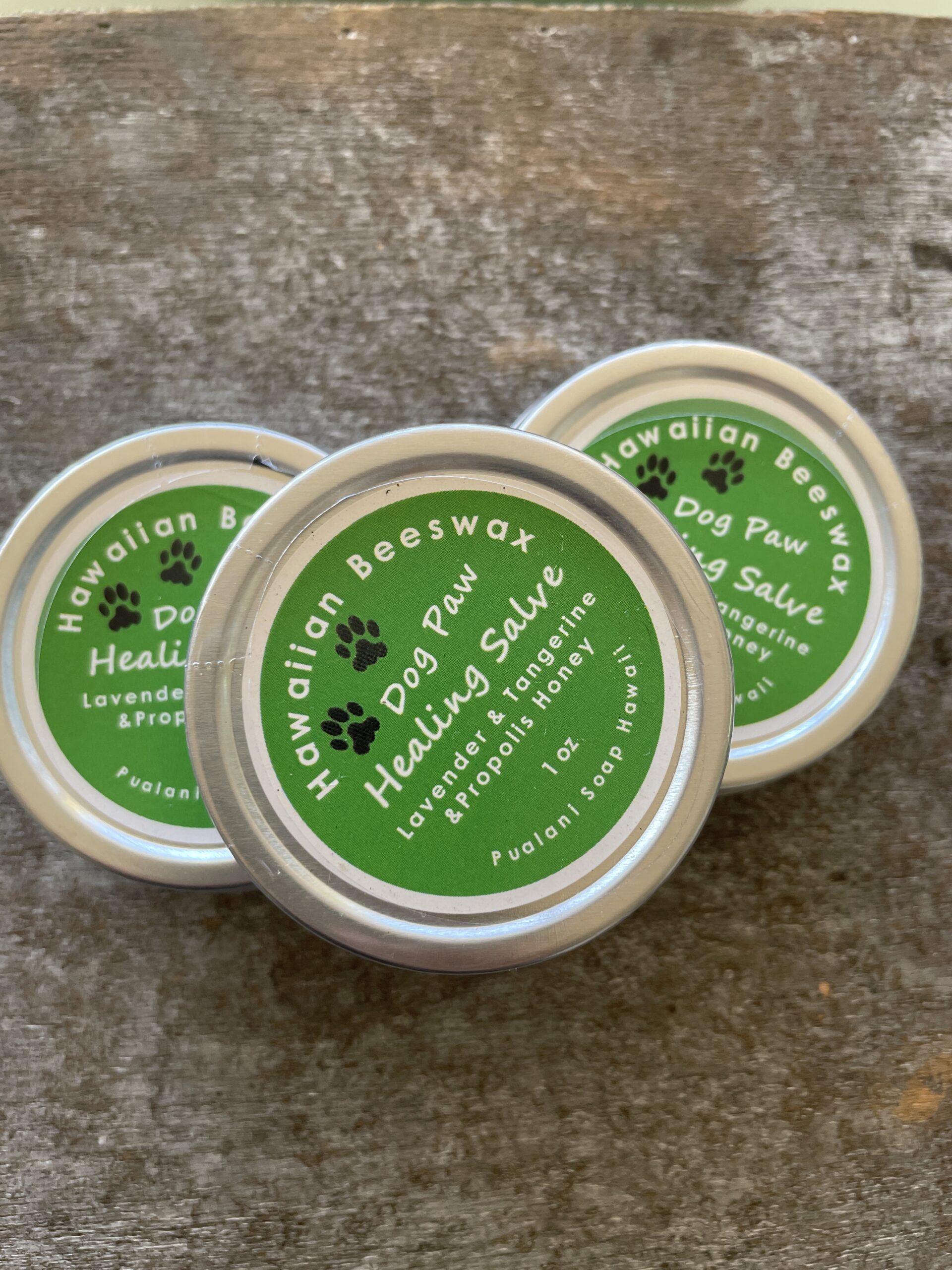 Hawaiian Dog Paw Healing Salve Lavender Tangerine Propolis Honey 1oz