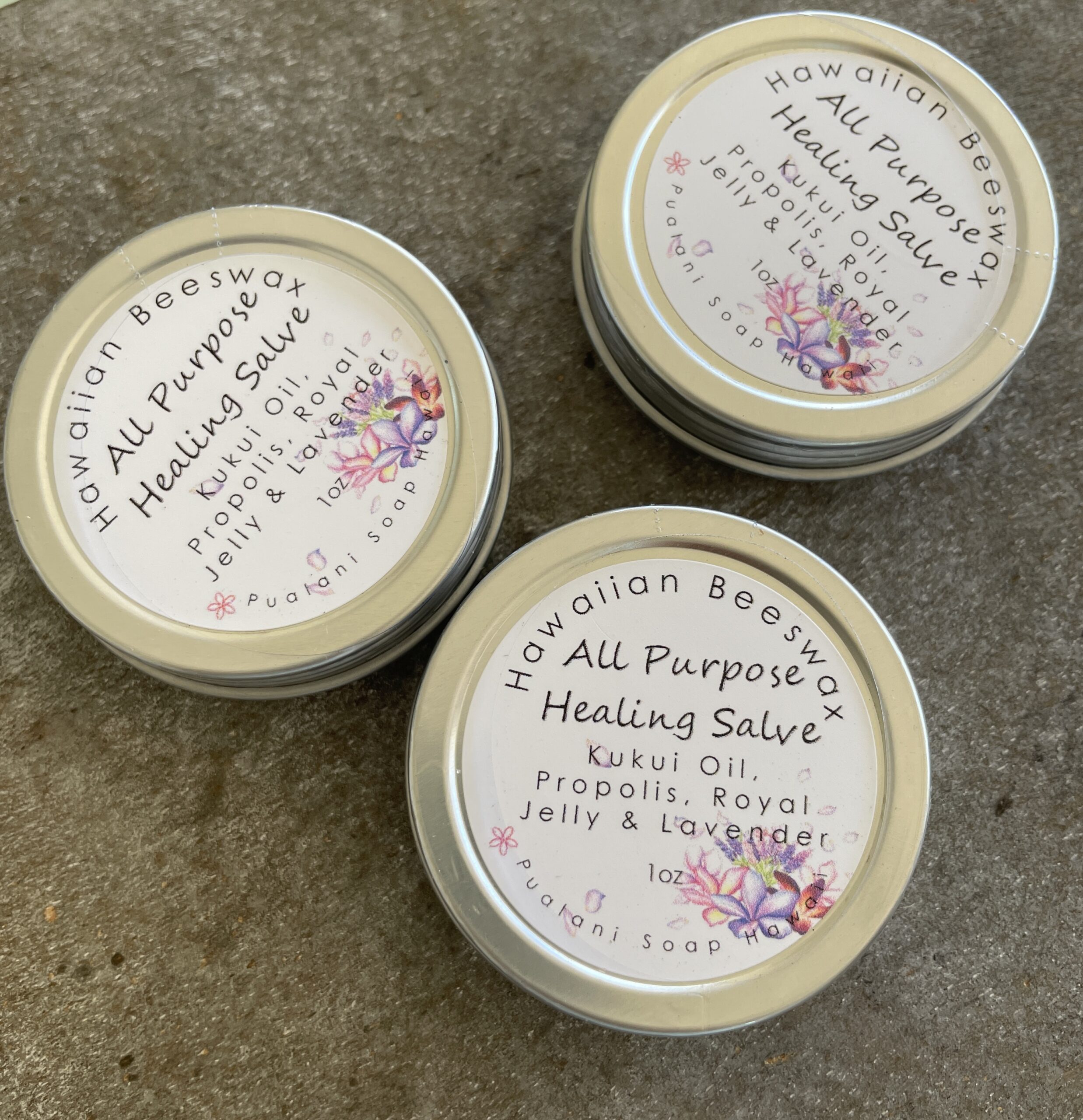 Hawaiian Beeswax All Purpose Healing Salve with Pure Lavender Propolis Royal Jelly 1oz & 2oz