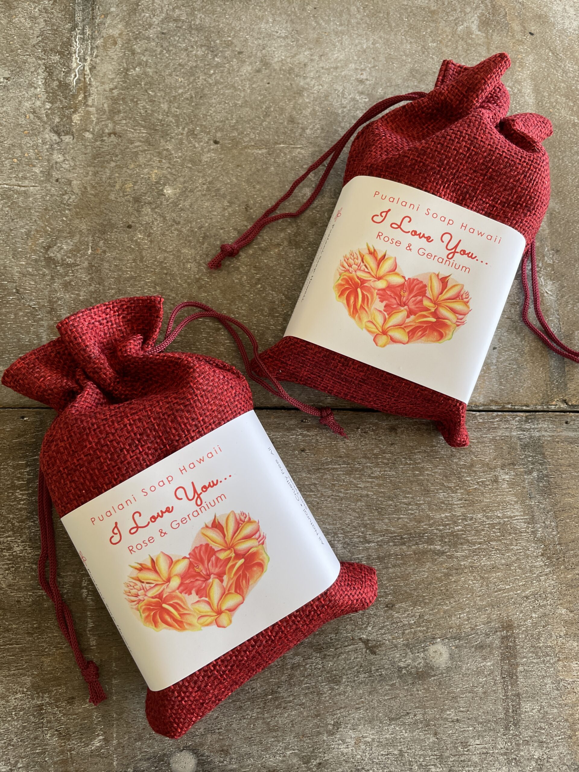 I Love You with Rose and Geranium Gentle scrub with oatmeal 2oz & 4oz - Image 2