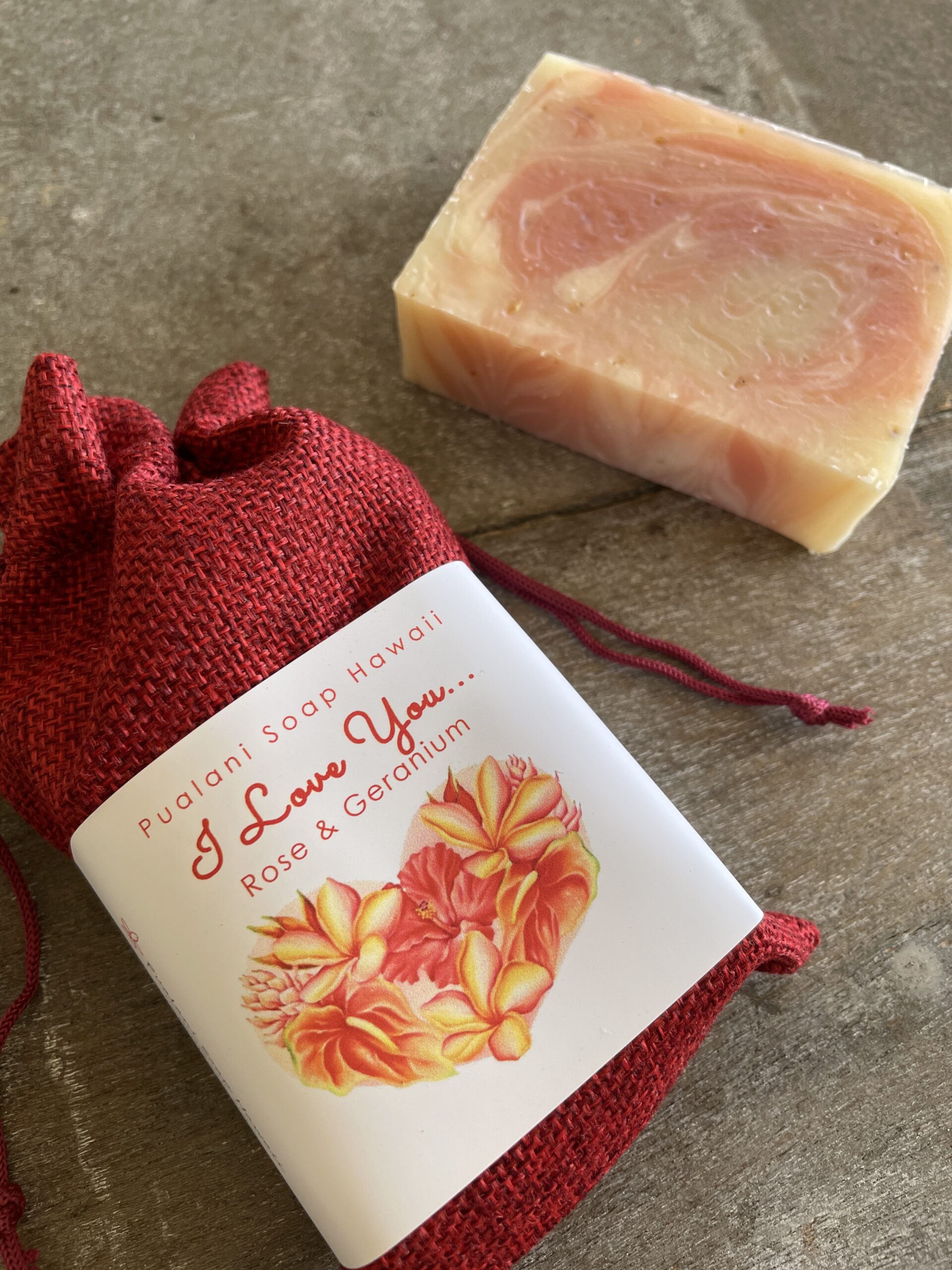 I Love You with Rose and Geranium Gentle scrub with oatmeal 2oz & 4oz - Image 4