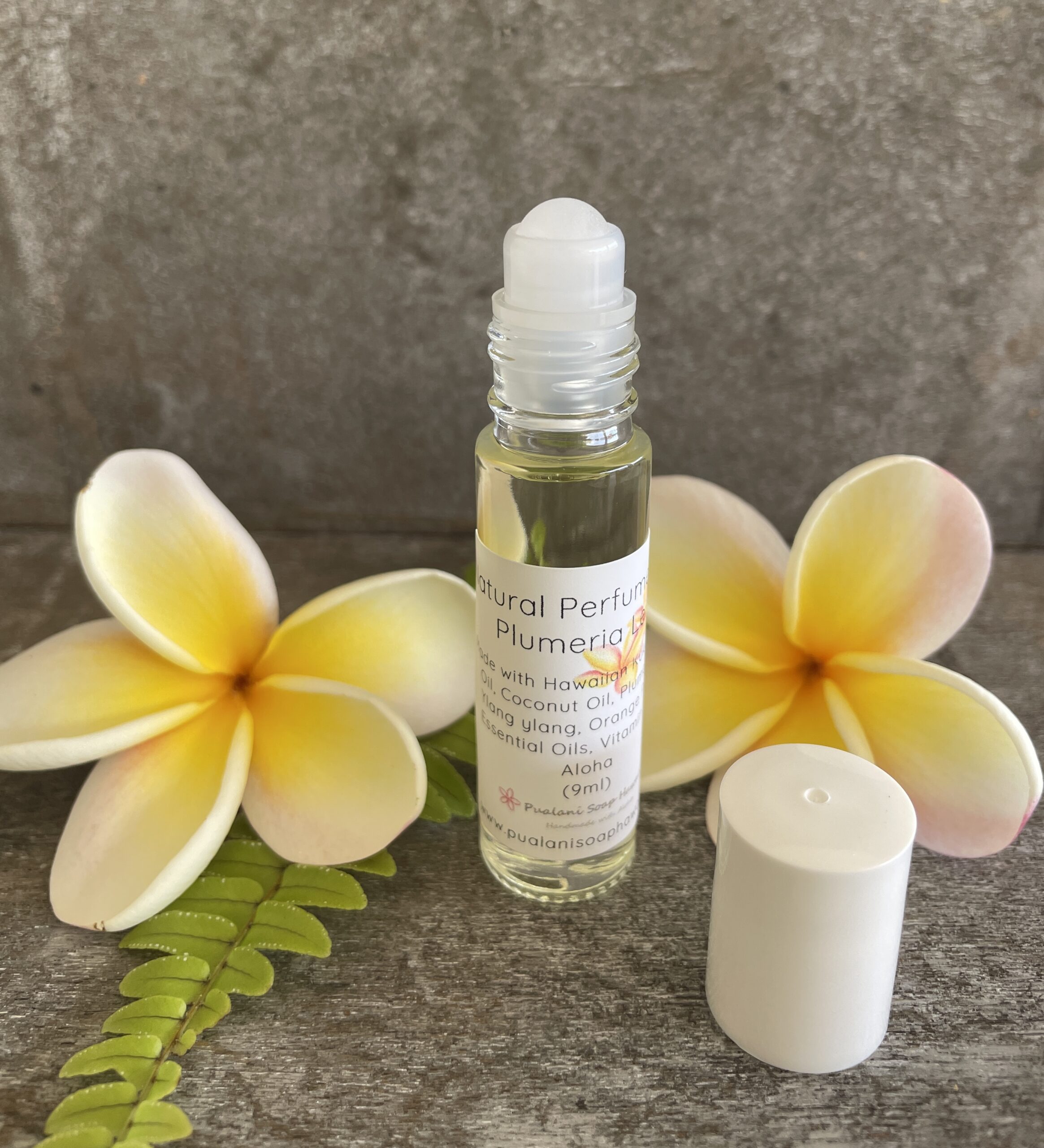 Plumeria Lei Natural Perfume Oil 9ml roll-on bottle - Image 2