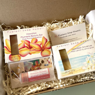 Hawaiian Soap Gift Box with Hawaiian Beeswax Lip Balm