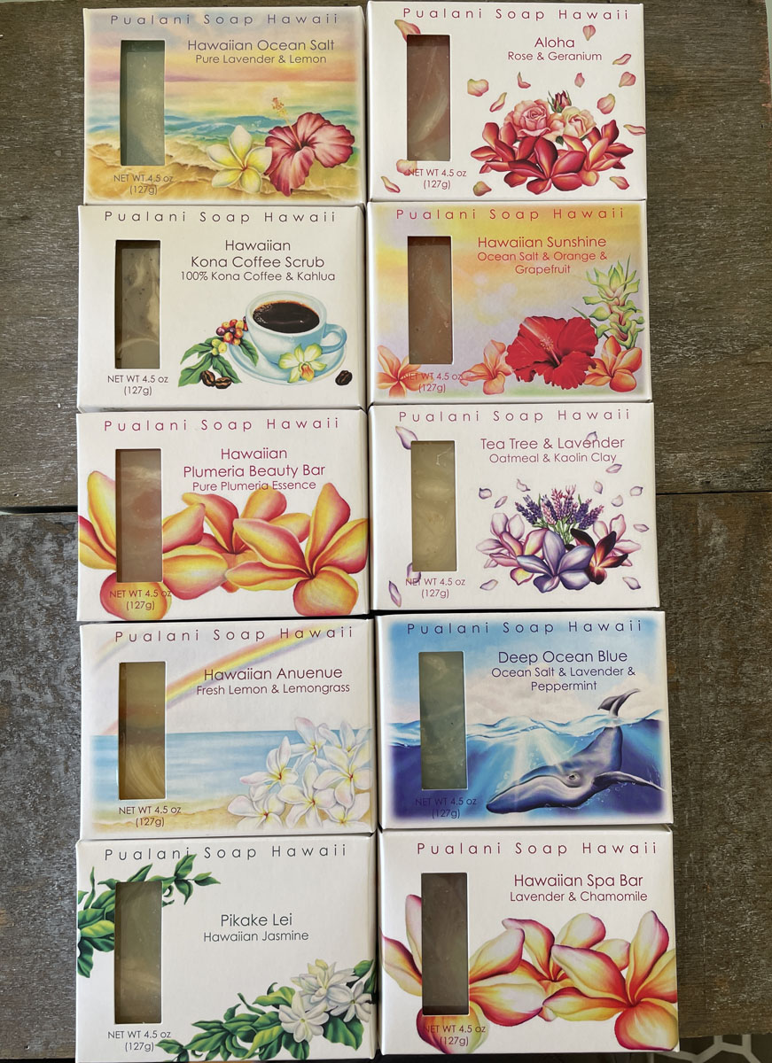 Pualani Soap Hawaii Soap Set of 10 (Ship to Japan pack)