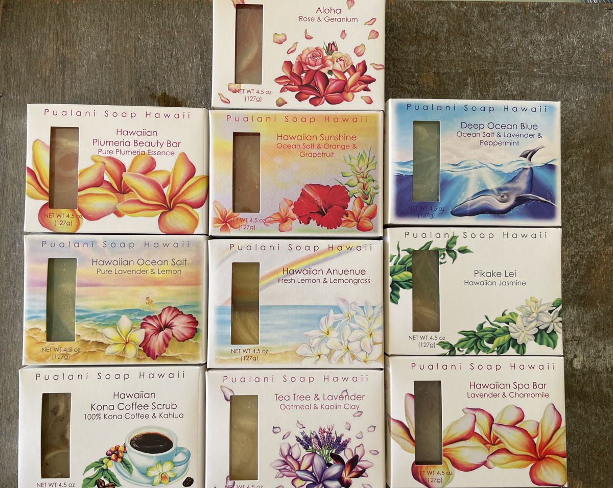 Pualani Soap Hawaii Soap Set of 10 (Ship to Japan pack)